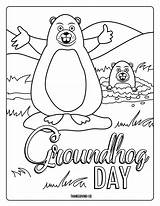 Groundhog sketch template