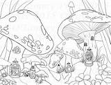 Mushroom Digi sketch template