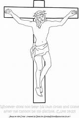 Coloring Crucifixion Crucifix sketch template
