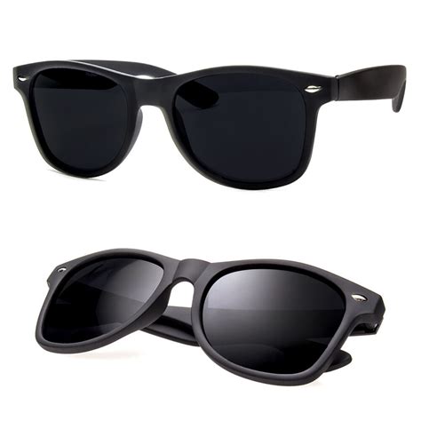 new retro matte black sunglasses dark lenses shades 80s vintage glasses ebay