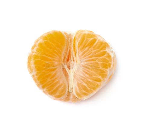 Peeled Tangerine Isolated Stock Image Image Of Mandarin 64891787