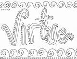 Coloring Pages Printable Word Virtue Doodle Mediafire Sayings Alley sketch template