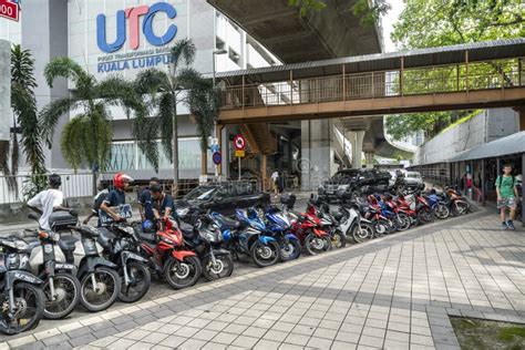 motorbikes parking  kuala lumpur editorial stock photo image
