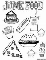 Unhealthy Preschool Junk sketch template