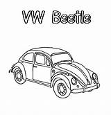 Beetle Coloring Volkswagen Pages Car Sketch Tocolor Color Choose Board Template sketch template