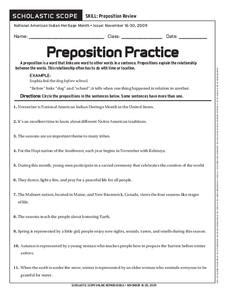 preposition lesson plans worksheets lesson planet