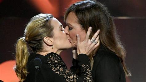this on stage kissing video of kate winslet and allison
