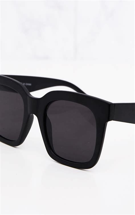 matte black oversized square sunglasses accessories prettylittlething