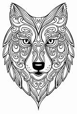 Pages Wolf Coloring Tribal Getcolorings sketch template
