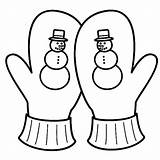Mittens Coloring Pages Mitten Snowy Season Drawing Color Easy Getdrawings sketch template