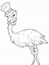 Emu Coloring Pages Birds Getcolorings Kids Printable sketch template
