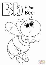 Coloring Bee Letter Pages Colouring Printable Bumble Spelling Cute Clipart Color Alphabet Preschool Kids Sheets Toddlers Supercoloring Kindergarten Print Crafts sketch template