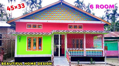 house front design beautiful house assam type house design osman village style youtube
