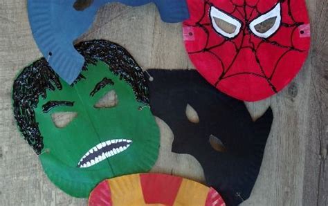 superhero paper plate masks superhero masking  craft