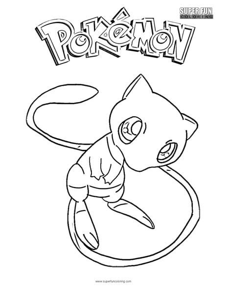 mew pokemon coloring page super fun coloring