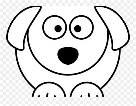 dog faces coloring pages  black  white cartoon