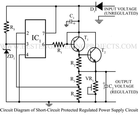 power supply circuit electronics projects  engineering projects