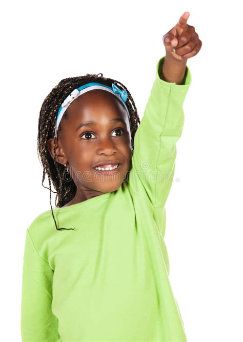african american small girl   cute innocent  isolated  stock