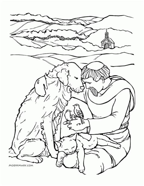 st francis  assisi coloring pages coloring home