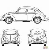 Coloring Beetle Volkswagen Pages 1952 Vw Bug Car Printable Classic Supercoloring Cars Choose Board Categories sketch template