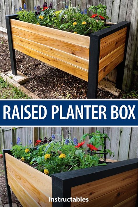How To Make A Diy Raised Planter Box Raised Garden Beds Diy Garden