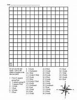 Coloring Grid Directions Cardinal sketch template