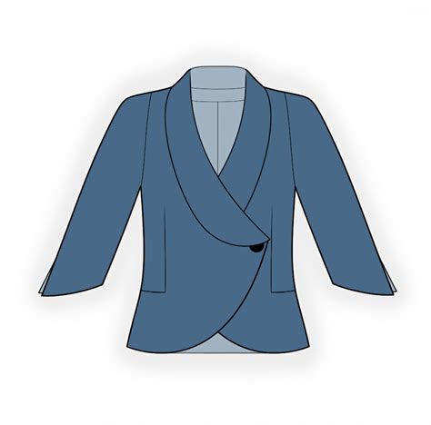 jacket  shawl collar sewing pattern    measure sewing