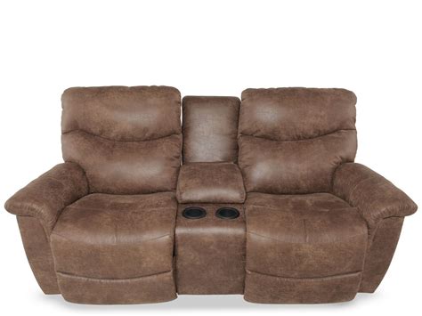 traditional  double recliner  medium brown mathis brothers furniture