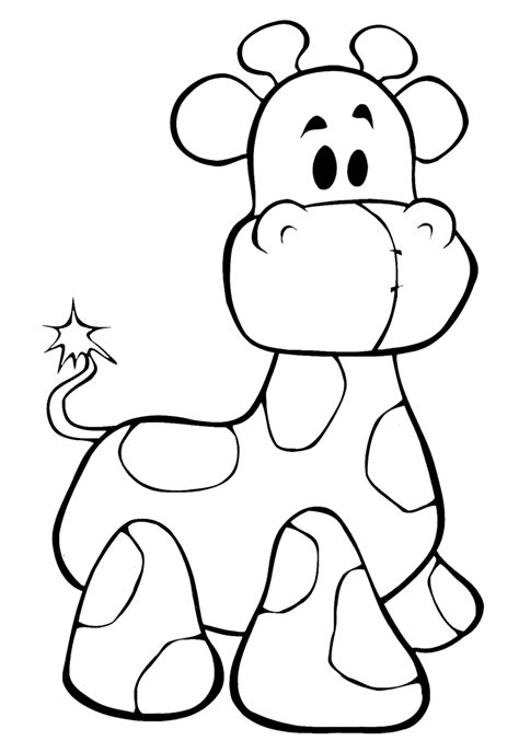 simple giraffe coloring pages giraffes  printable coloring pages
