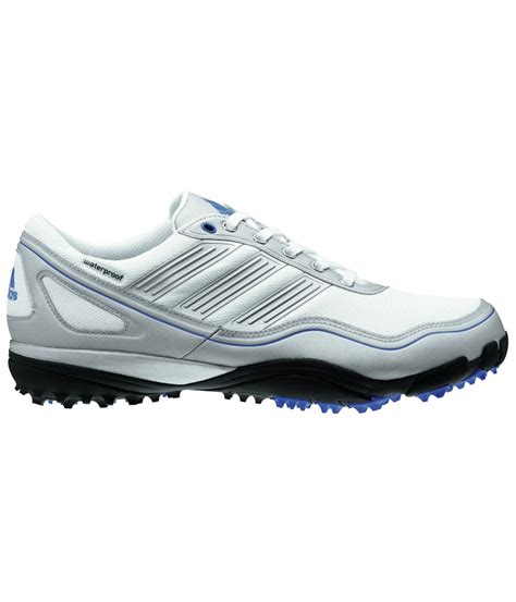 adidas mens puremotion waterproof spikeless golf shoes whitesilver