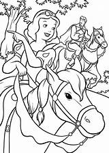 Prince Horse Coloring Riding Snow Color sketch template