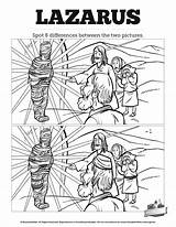 Lazarus Raises Rich Jordan Church Crossing Kindergottesdienst sketch template