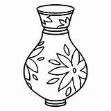 Vase Coloring Flower Pages Printable Getcolorings Brilliant sketch template