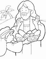 Jesus Panes Peces sketch template