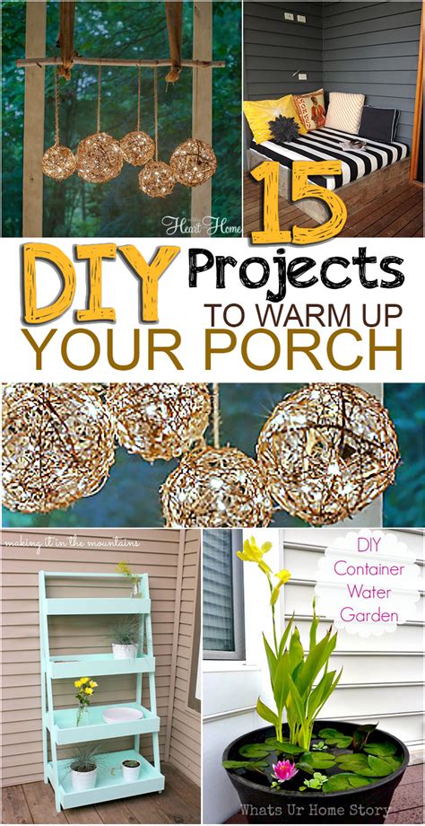 diy porch projects porch swing bench planters signs   paint