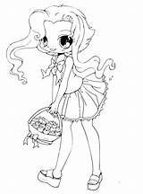 Chibi Coloring Pages Printable Kids Girl Print Color sketch template