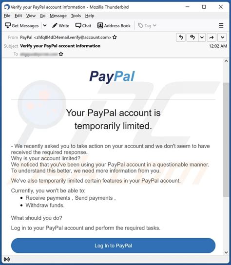 paypal account  temporarily limited email scam removal  recovery steps