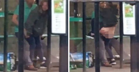 Drunk Brit Couple Having Sex At Bus Stop Caught On Camera
