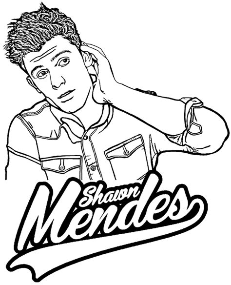 shawn mendes coloring page  topcoloringpagesnet mendes shawnmendes