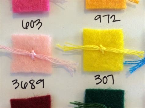embroidery floss  felt color code chart thriftyfun