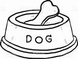 Dog Bowl Food Bone Drawing Clipart Clip Cartoon Vector Illustrations Paintingvalley Drawings Isolated Drawn Sketch Illustration Hand Style Stock sketch template