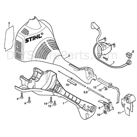 stihl fs  brushcutter fsc edz parts diagram engine housing