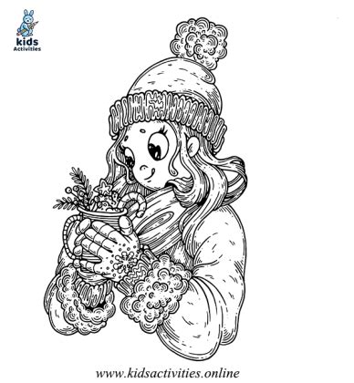 winter coloring pages  kids  kids activities