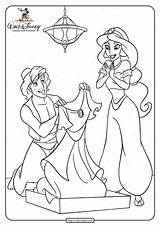 Jasmine Coloring Aladdin Printable Pdf Whatsapp Tweet Email sketch template