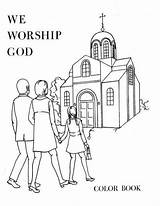 Coloring Worship God Christian sketch template