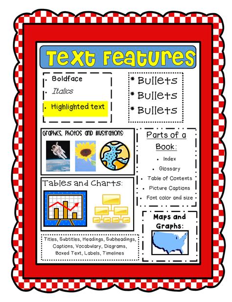 create abilities close reading part  text features