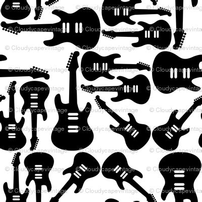 electric guitar pattern wallpaper cloudycapevintage spoonflower