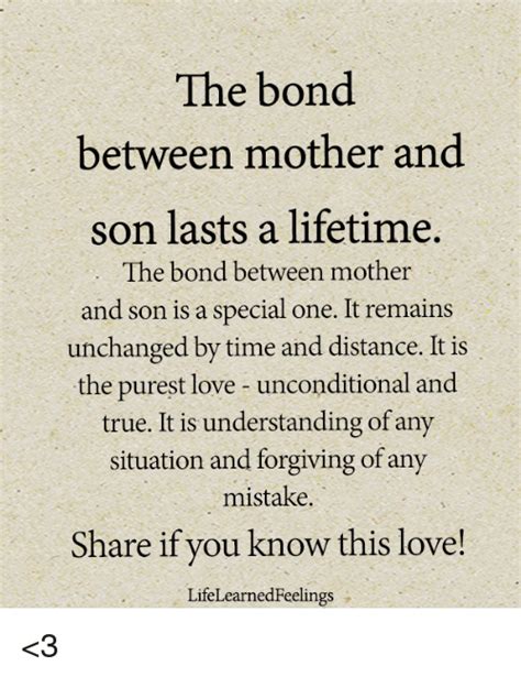 The Bond Between Mother And Son Lasts A Lifetime The Bond Between