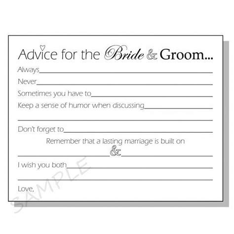 faithful communicated wedding advice   wedding advice cards