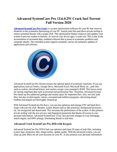 advanced systemcare pro  crack  license key